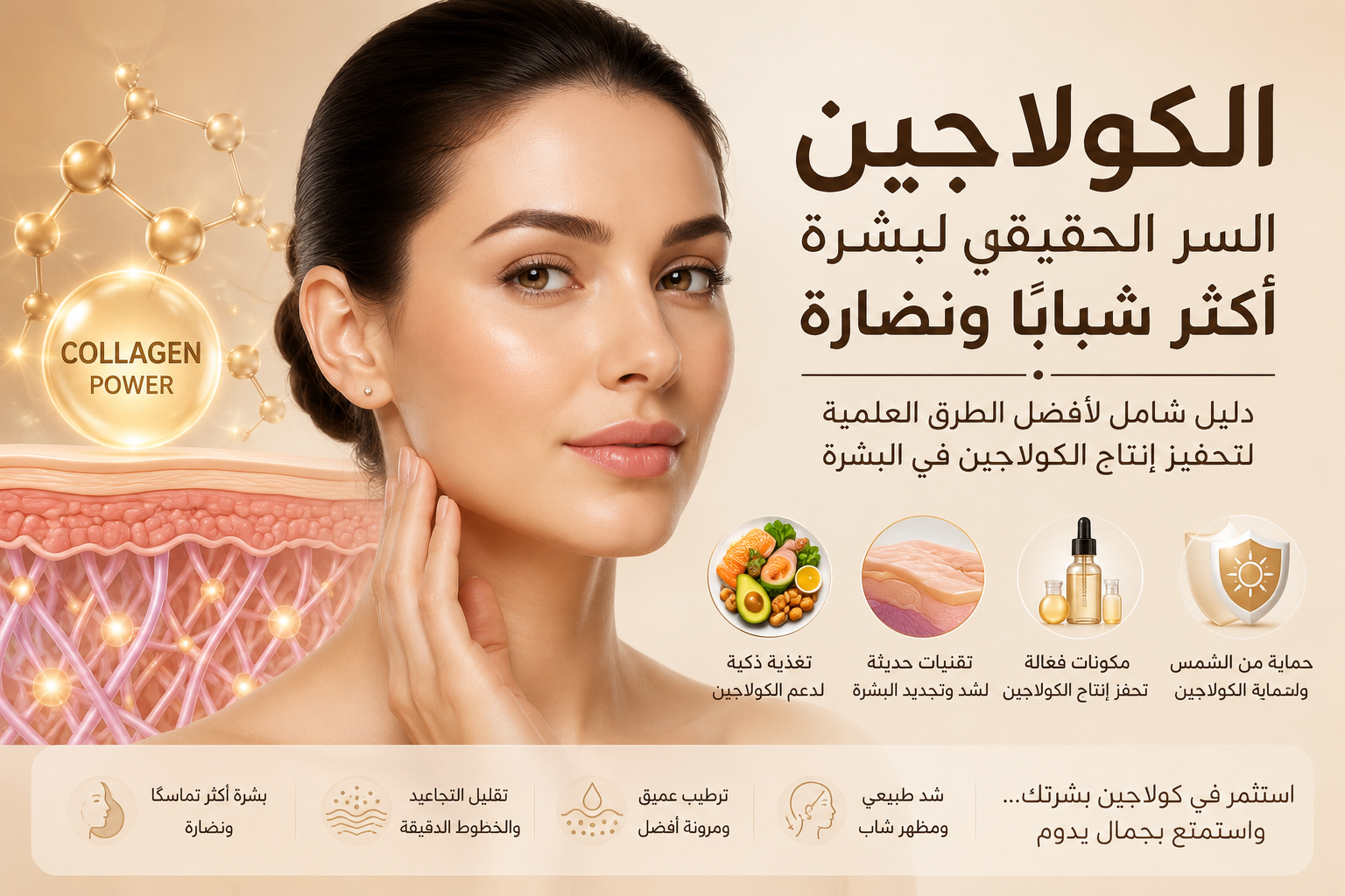الكولاجين: السر الحقيقي لبشرة أكثر شبابًا ونضارة